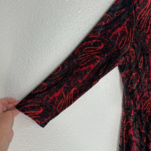 CHAUS Red & Black Velvet Maxi Dress - Picture 3 of 7